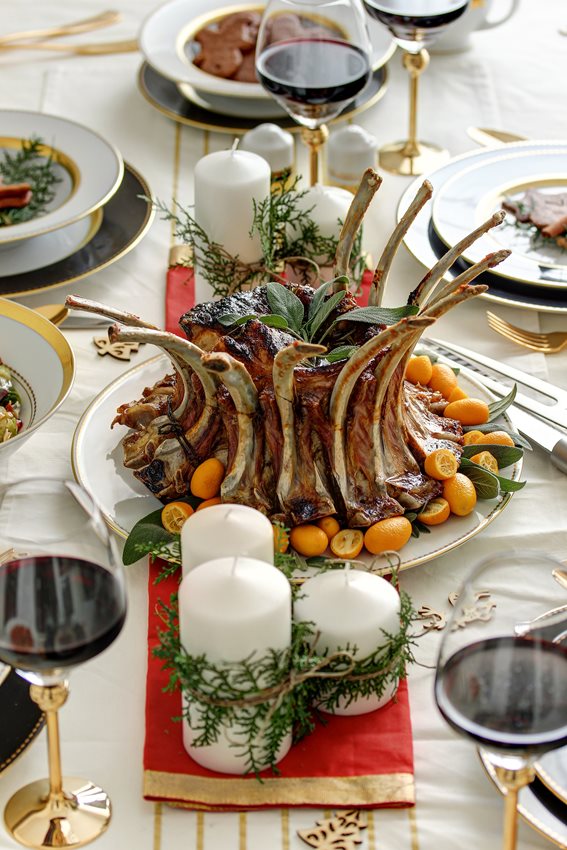 Crown Roast of Pork and Sides