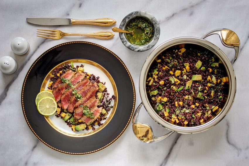 Steikas su garnyrais