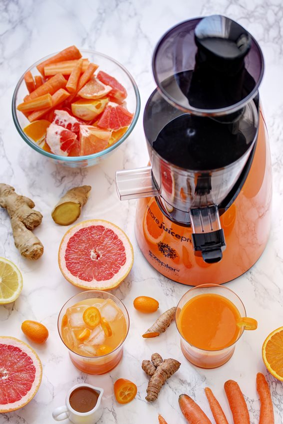 Carrot and Citrus Fresh Juice 