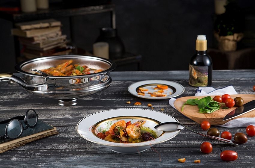 Krevetės su apelsinų sultimis ir čili pipirais