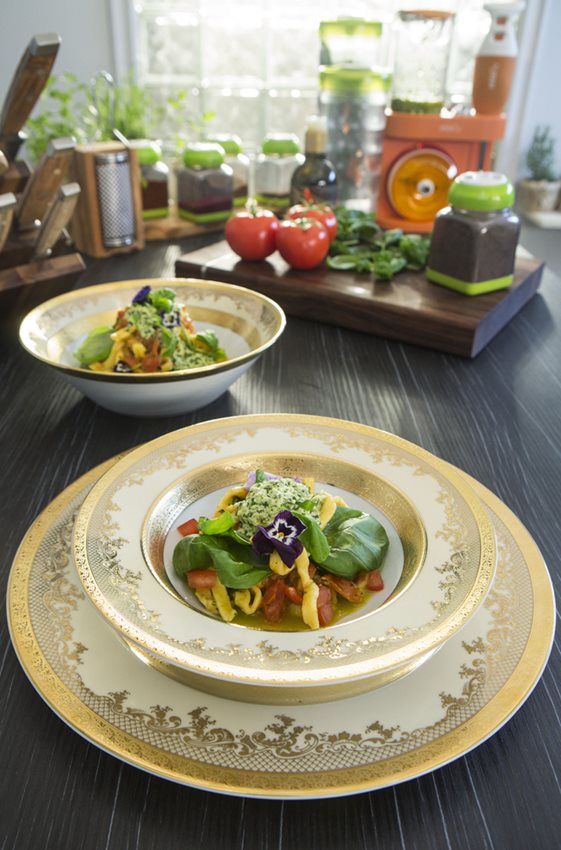 Burrata and Basil Tagliatelle