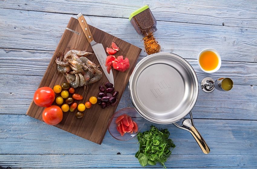 Krevetės su apelsinų sultimis ir čili pipirais